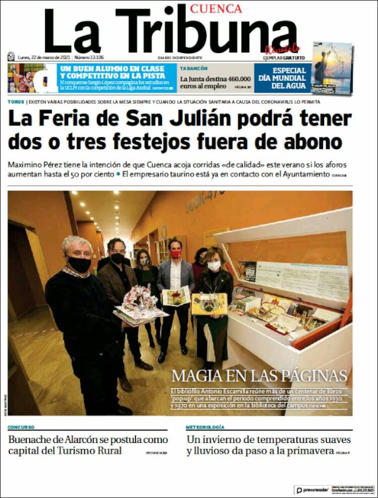 Portada de La Tribuna de Cuenca (España)