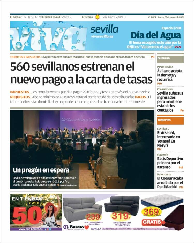 Portada de Viva Sevilla (España)