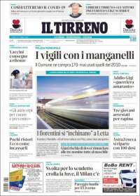 Portada de Il Tirreno (Italia)