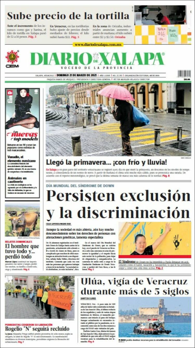 Portada de Diario de Xalapa (México)