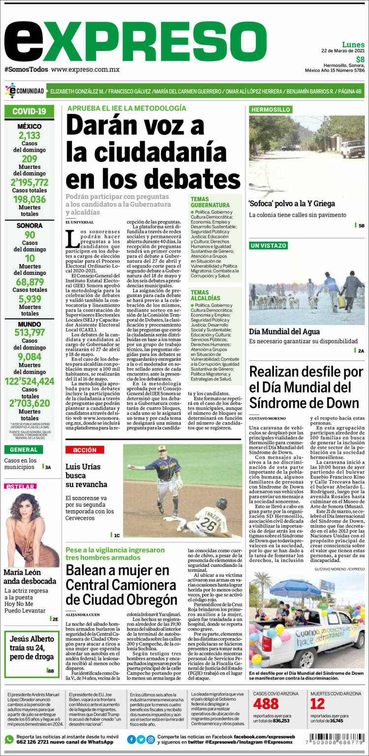 Portada de Expreso (México)