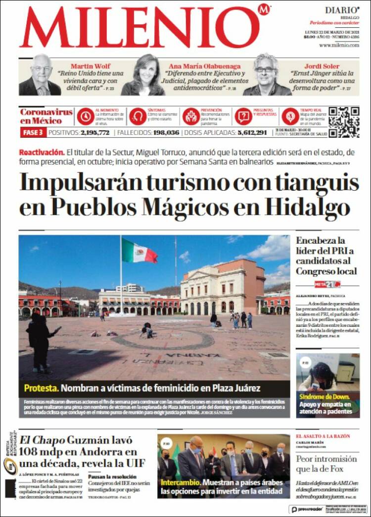 Portada de Milenio de Hidalgo (México)