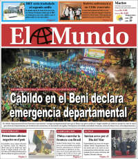 Portada de El Mundo (Bolivia)