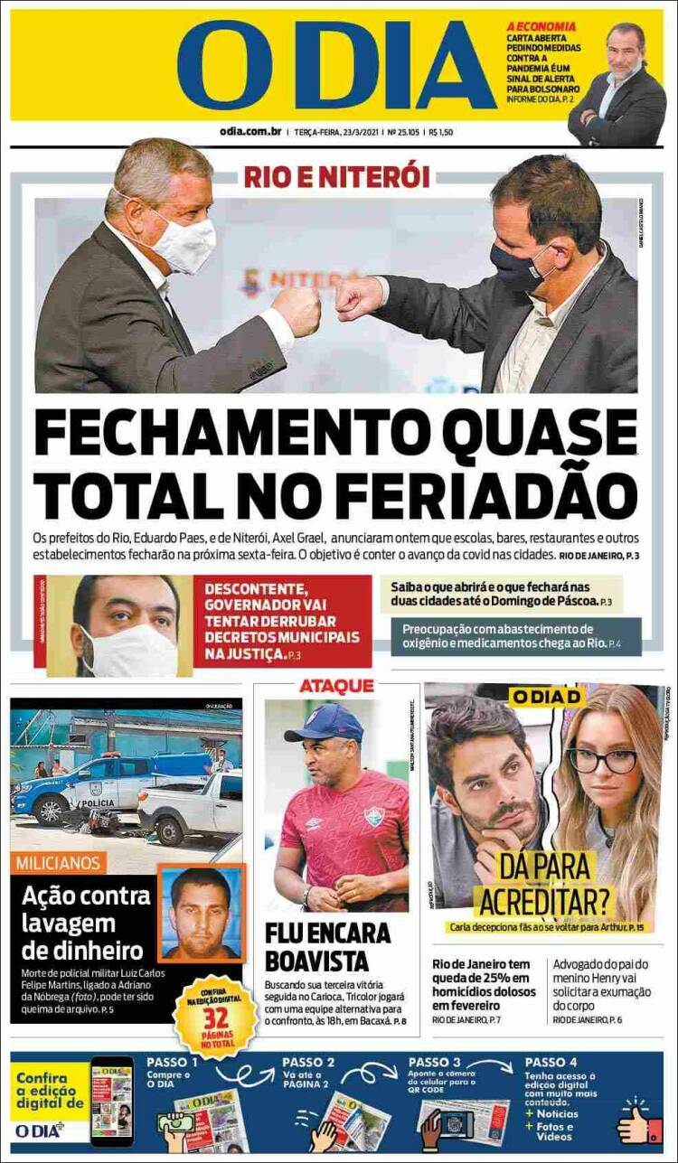 Portada de O Dia (Brasil)