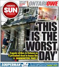 Portada de The Toronto Sun (Canadá)