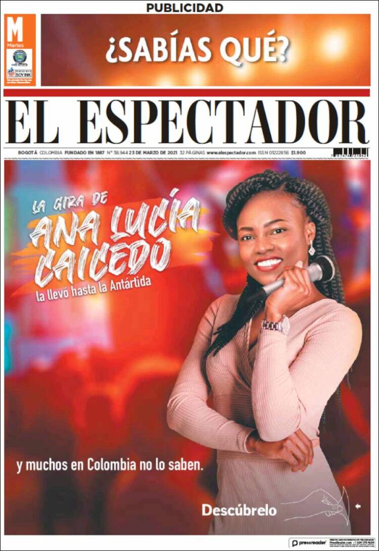 Portada de El Espectador (Colombia)
