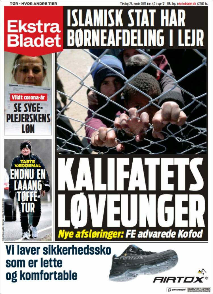 Portada de Ekstra Bladet (Dinamarca)