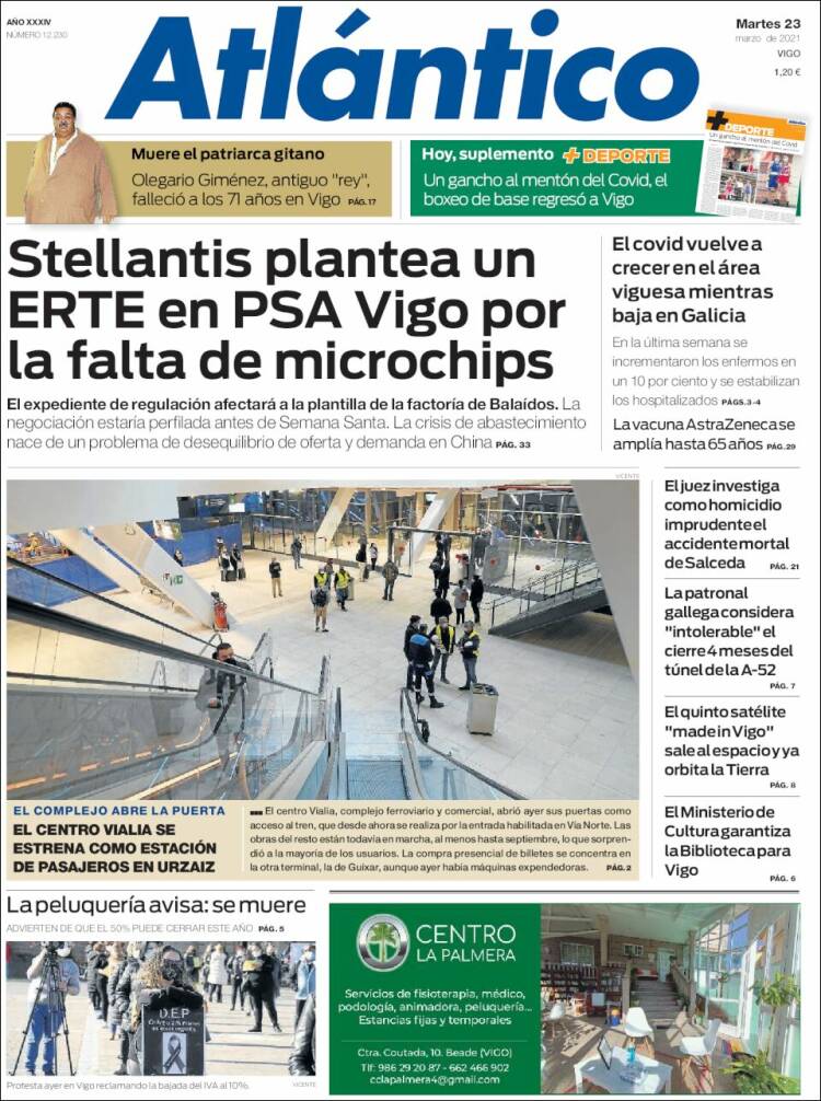 Portada de Atlántico Diario (Espa&ntilde;a)