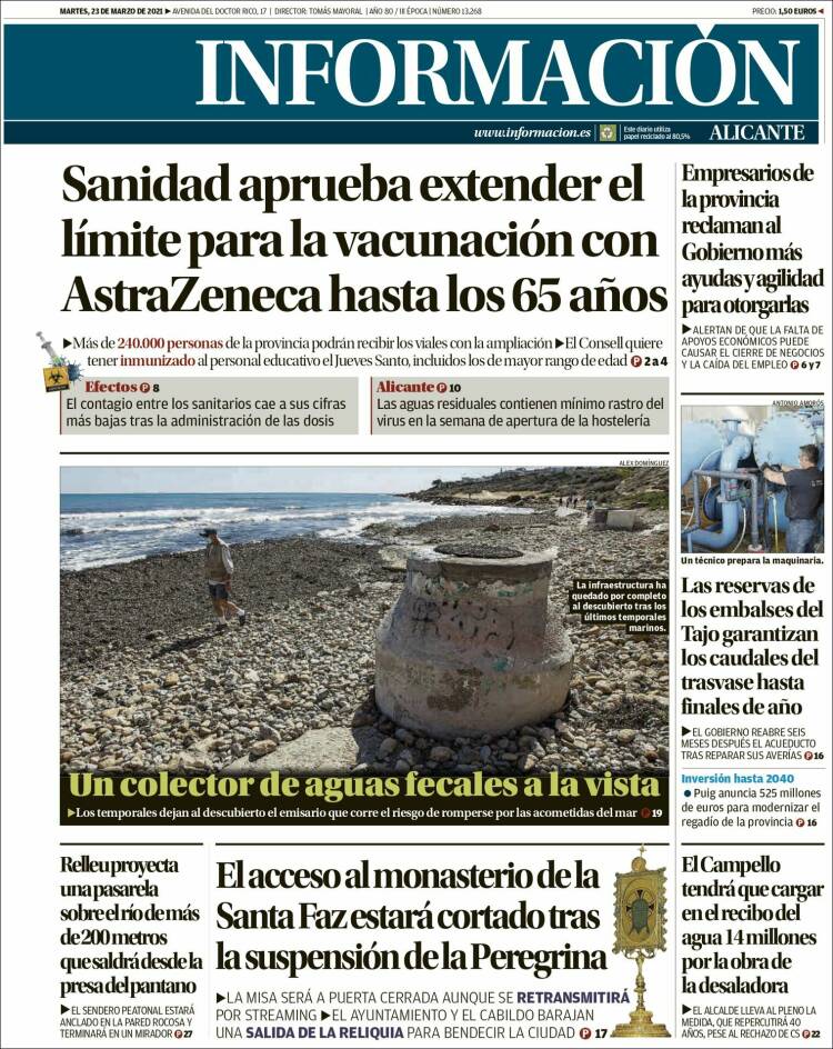 Portada de Diario Información (Espa&ntilde;a)