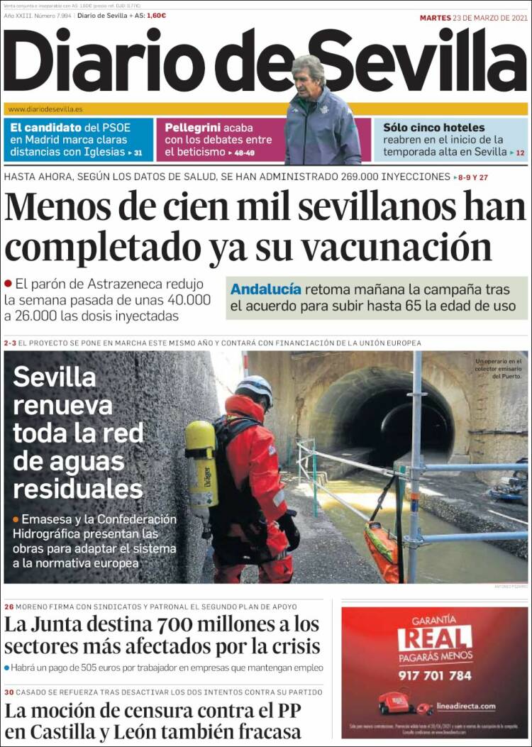 Portada de Diario de Sevilla (Espa&ntilde;a)