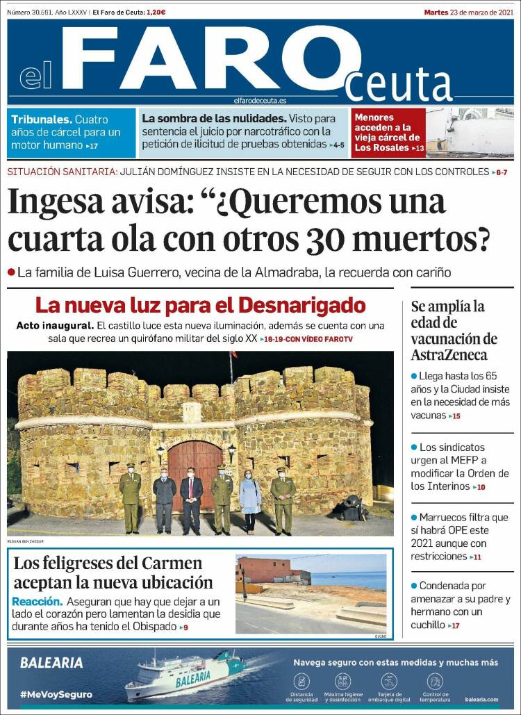 Portada de El Faro de Ceuta (Espa&ntilde;a)