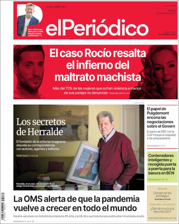 Portada de El Periódico (Espa&ntilde;a)