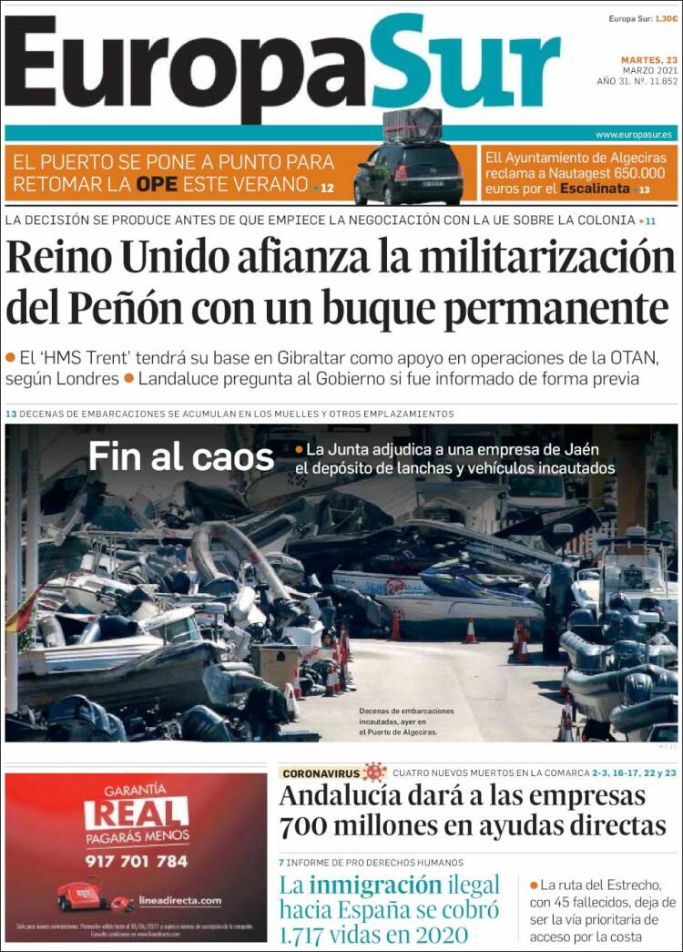 Portada de Europa Sur (Espa&ntilde;a)