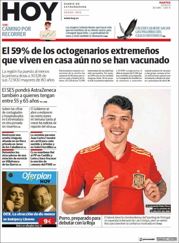 Portada de Hoy - Badajoz (Espa&ntilde;a)