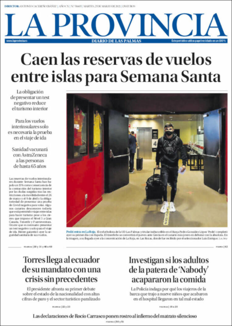 Portada de La Provincia (Espa&ntilde;a)