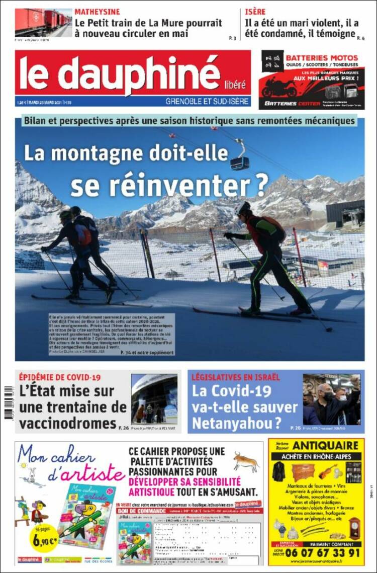 Portada de Le Dauphiné Libéré (Francia)