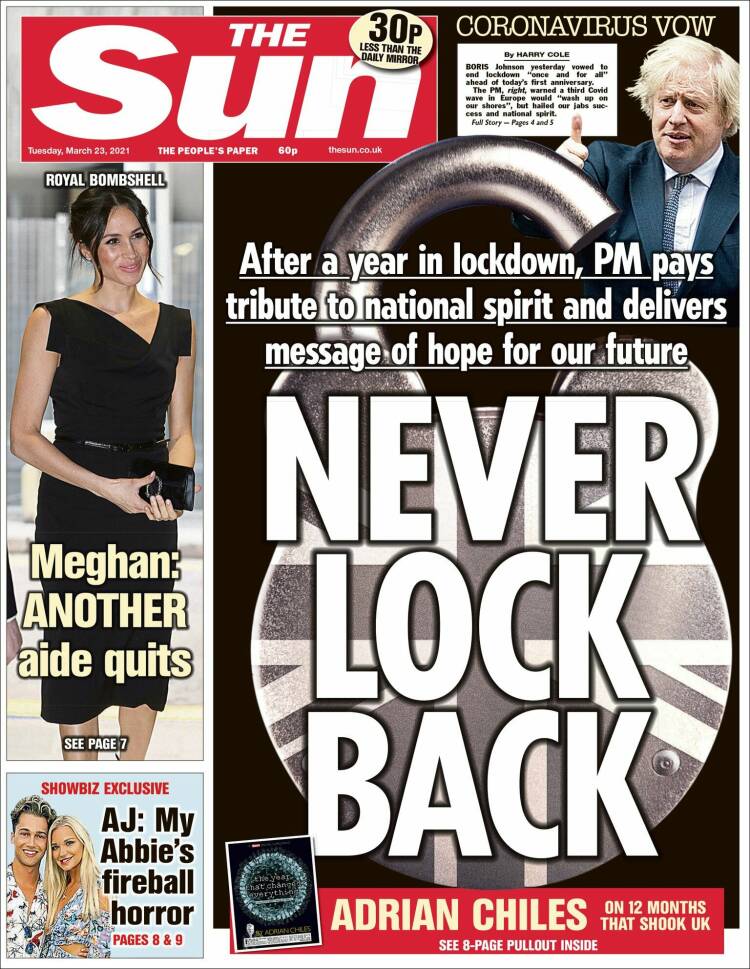 Portada de The Sun (Reino Unido)