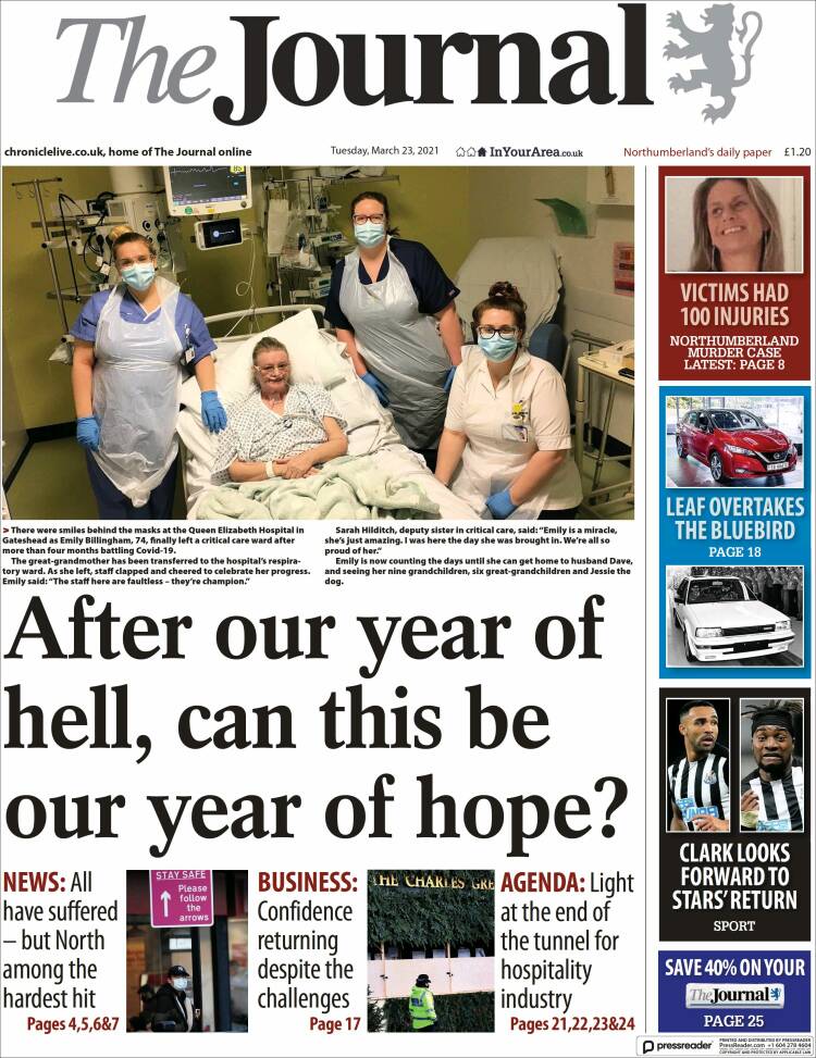 Portada de The Journal (Reino Unido)