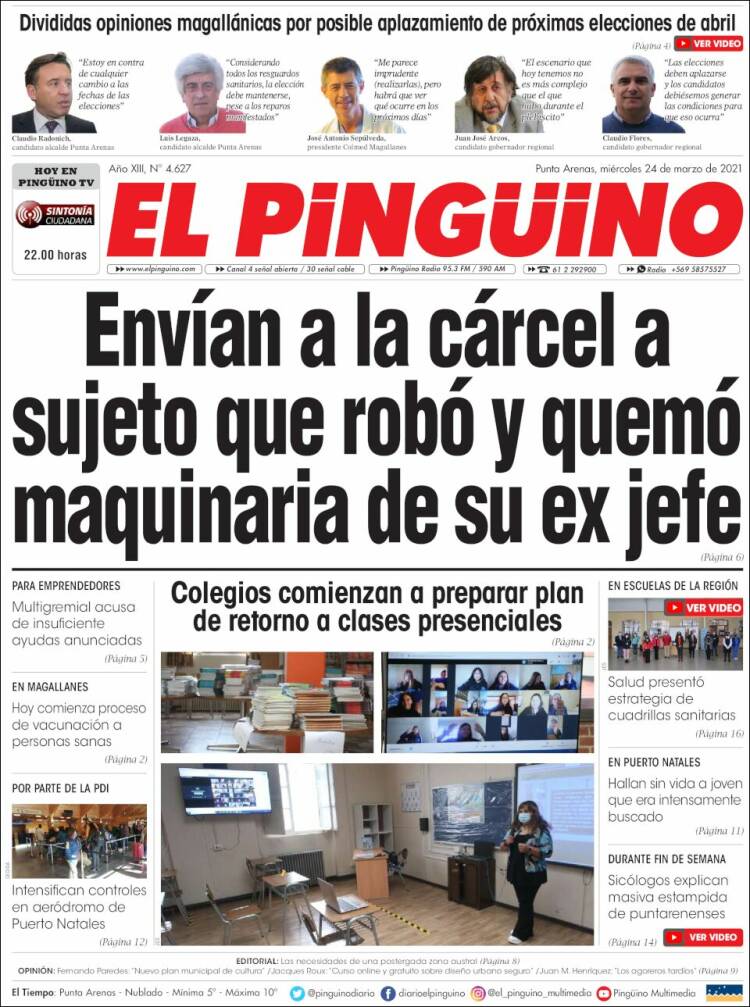 Portada de El Pingüino (Chile)