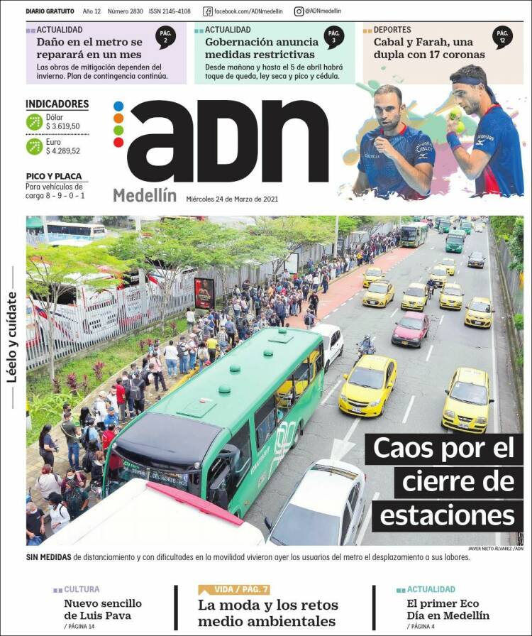 Portada de ADN - Medellín (Colombia)