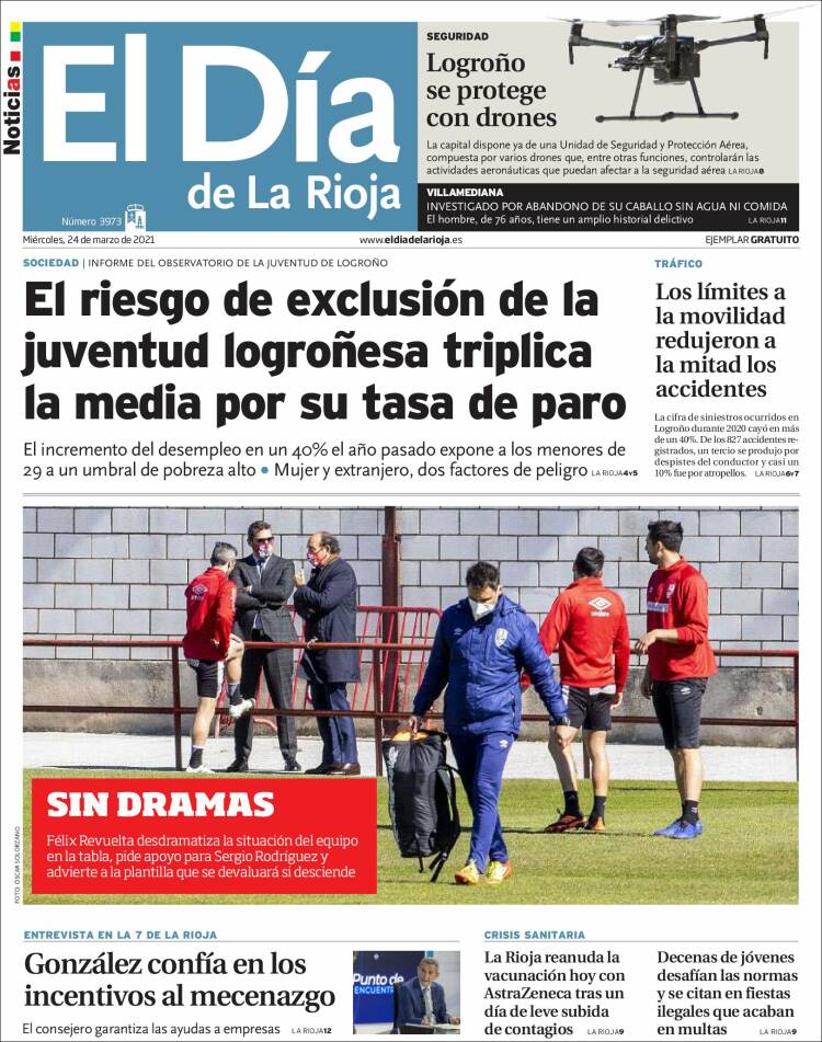 Portada de El Día de La Rioja (Espagne)