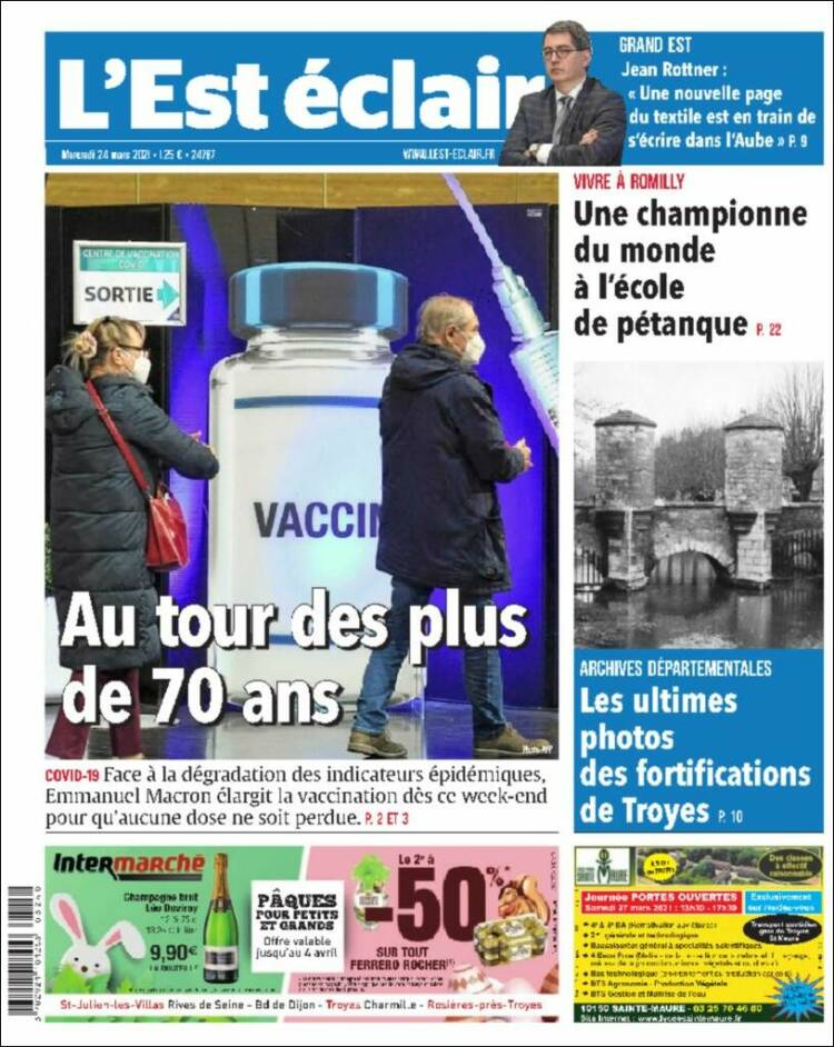 Portada de L'Est Eclair (Francia)