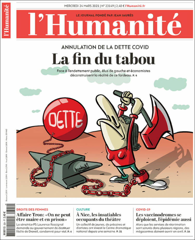 Portada de l'Humanite (France)