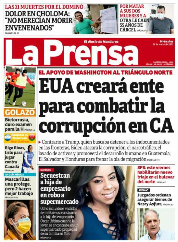 Portada de La Prensa (Honduras)