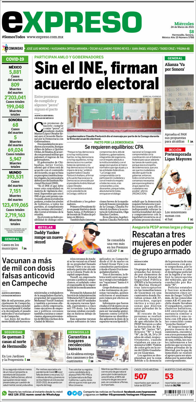 Portada de Expreso (México)