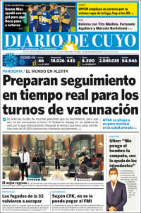 Portada de Diario de Cuyo (Argentina)