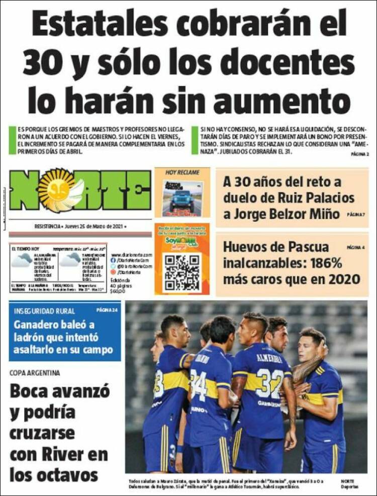 Portada de Diario Norte (Argentina)