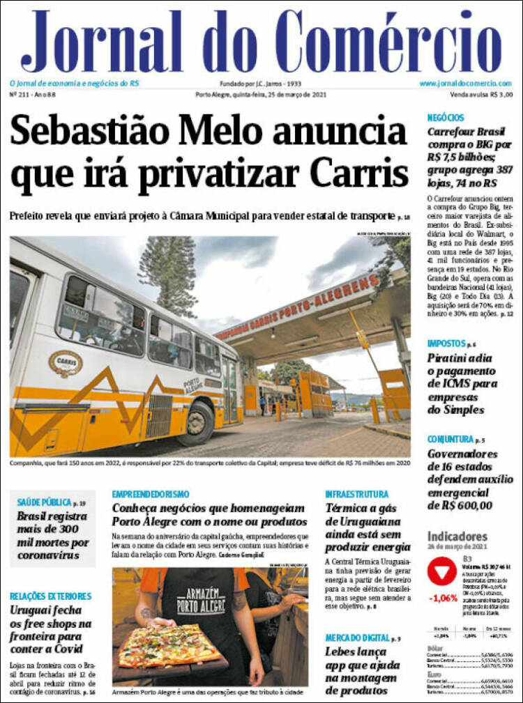Portada de Jornal do Comércio (Brasil)