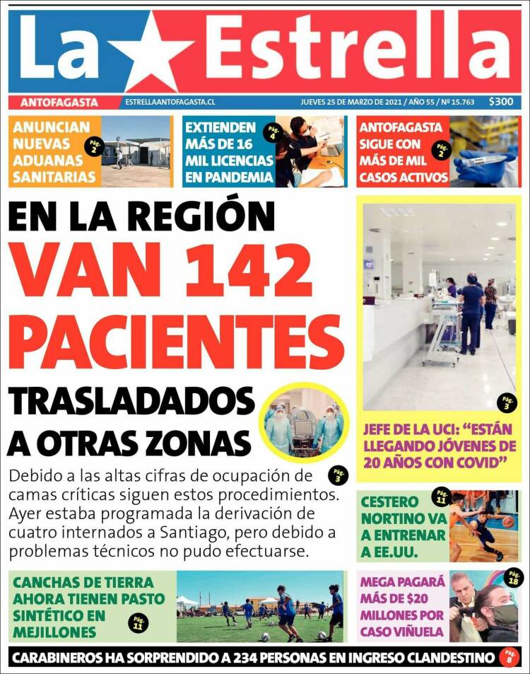 Portada de La Estrella del Norte (Chile)