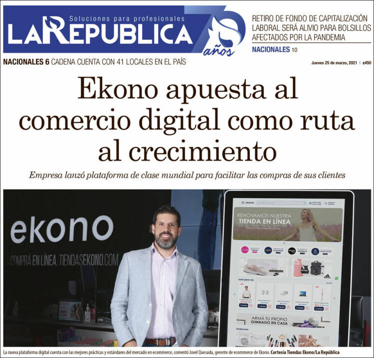 Portada de La República (Costa Rica)