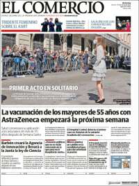 Portada de El Comercio (Spain)