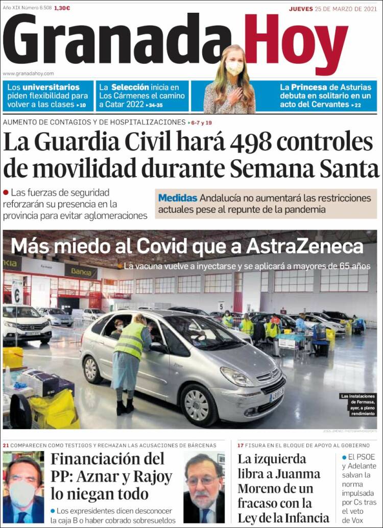 Portada de Granada Hoy (España)