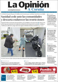 Portada de La Opinión de A Coruña (España)