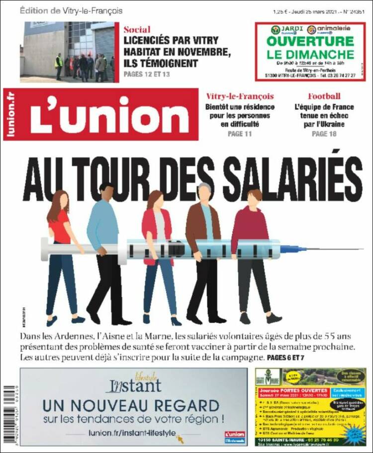 Portada de L'Union (Francia)