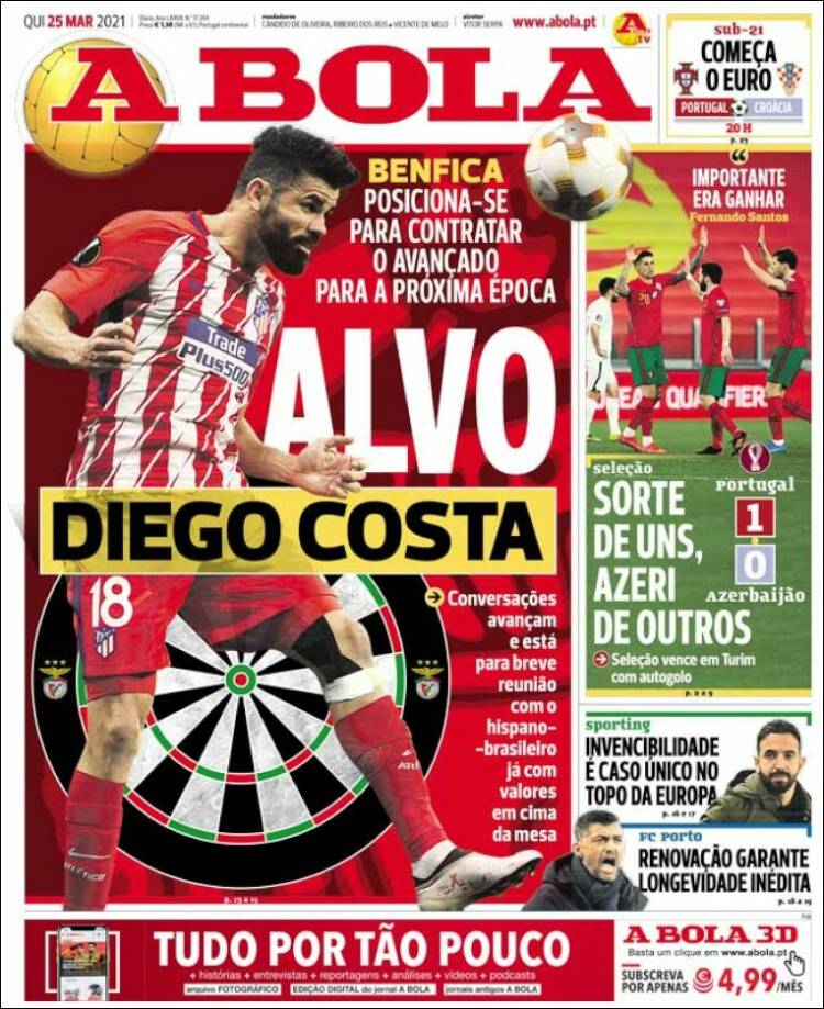 Portada de A Bola (Portugal)