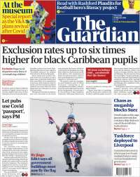 Portada de The Guardian (Reino Unido)