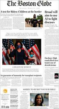 Portada de Boston Globe (USA)