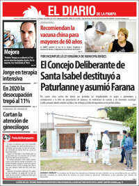 Portada de Diario de La Pampa (Argentina)