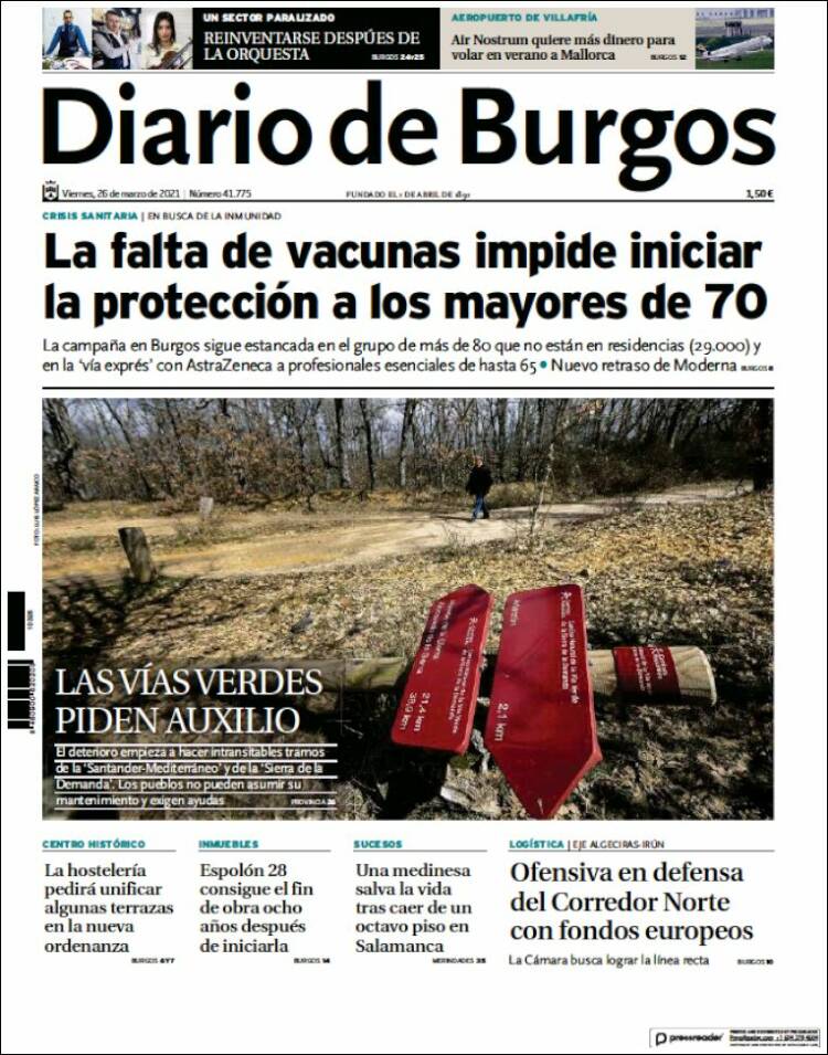 Portada de Diario de Burgos (Espa&ntilde;a)