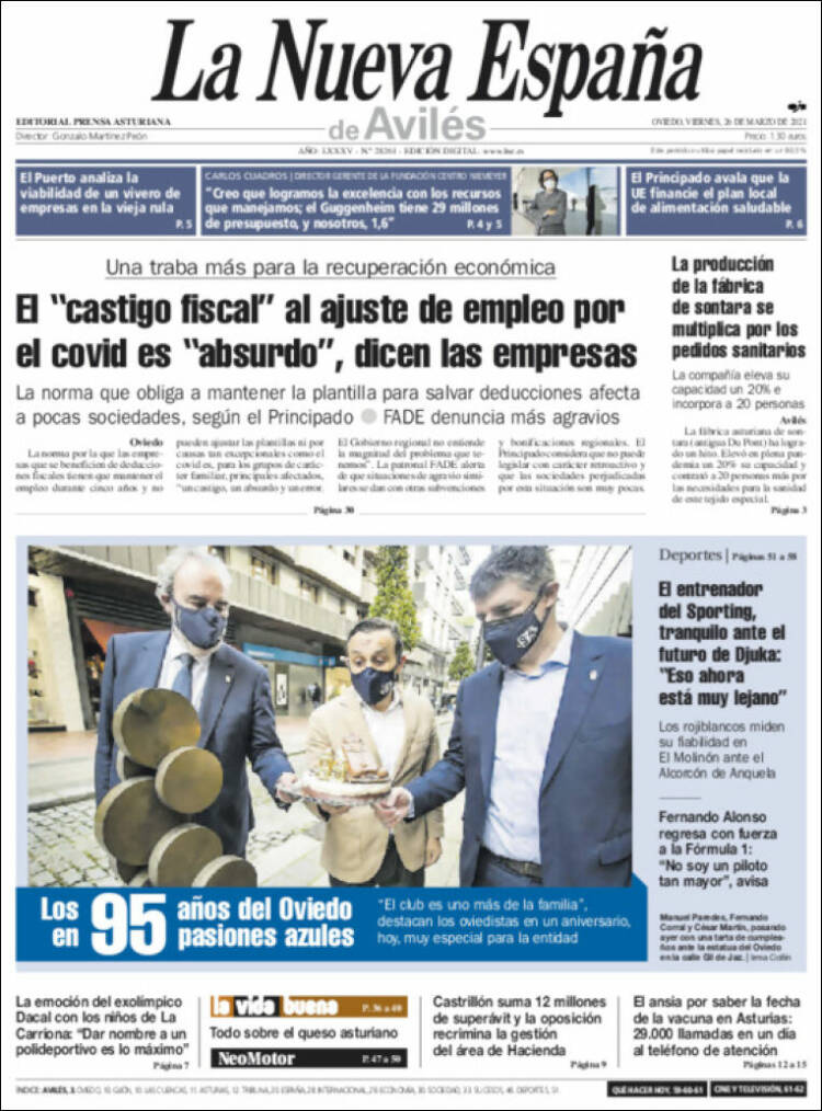 Portada de La Nueva España - Avilés (Espa&ntilde;a)