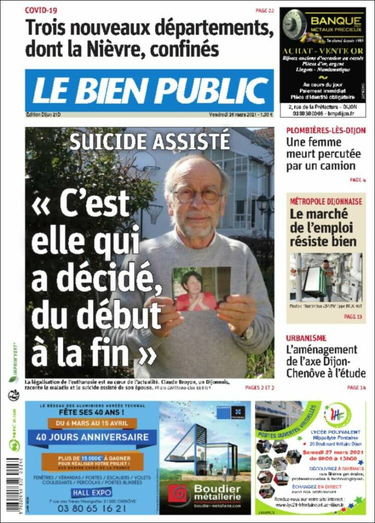 Portada de Le Bien Public (Francia)