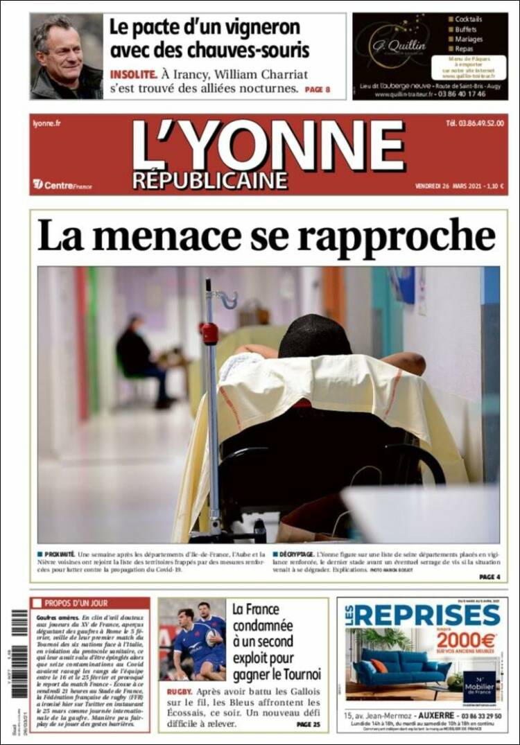 Portada de L'Yonne-Républicaine (Francia)