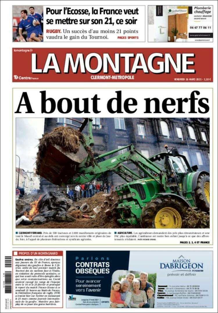 Portada de La Montagne (Francia)
