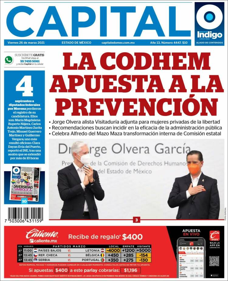 Portada de Capital México (México)