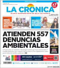 Portada de La Crónica de Baja California (México)