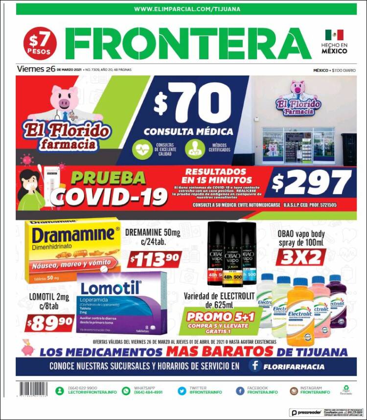 Portada de Frontera (México)